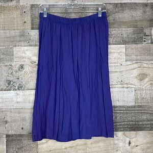 Vtg Promise‎ Promise Skirt Youth Size 16 Purple Pull On Gathered Ruched Midi